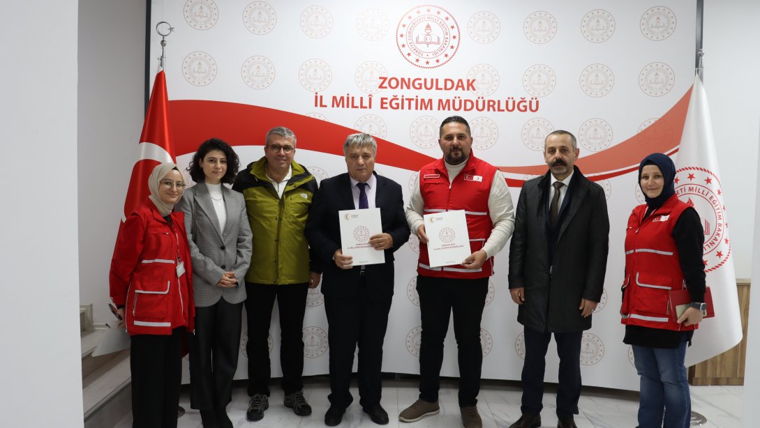 İl Millî Eğitim Müdürlüğümüz ve Türk Kızılay Zonguldak Şubesi Arasında İş Birliği Protokolü İmzalandı